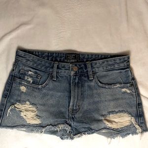 Abercrombie and Fitch Distressed Jean Shorts